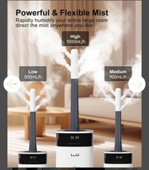 5.3Gal 20L Cool & Warm Mist Humidifier Large Room up to 2500 sq ft Remote