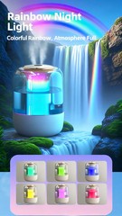 Double spray humidifier, ambient light, silent fog, intelligent sensor for real-