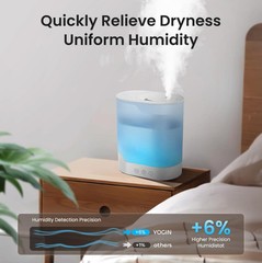 YOGIN Air Humidifier for Bedroom, 3L Top-Fill Cool Mist Humidifier&essential Oil