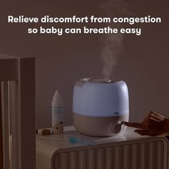 Frida Baby 3-in-1 Humidifier with Diffuser and Nightlight – White: For Rooms