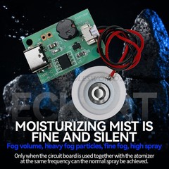 Type-C Ultrasonic Mist Maker Atomizing Module DIY Humidifier With Atomizer Sheet