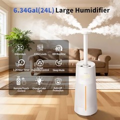 6.3Gal 24L Top Fill Humidifier 3000 ft² Large Room
