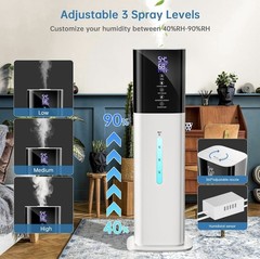 Humidifiers Large Room Bedroom with 7 Colors Light,Honovos 8L 2.1Gal Quiet Ul…