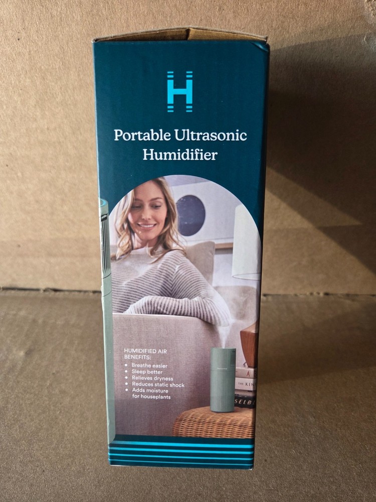 HoMedics Portable Ultrasonic Humidifier Personal Cool Mist Travel UHECMP17GS