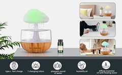 Rain Cloud Humidifier Rain Colorful Mushroom Cloud Raindrop Atmosphere Lamp Nigh