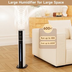 2.4gal/9L Air Purifier Humidifier w/ Timer & Humidity Control 3-Speed Ultrasonic