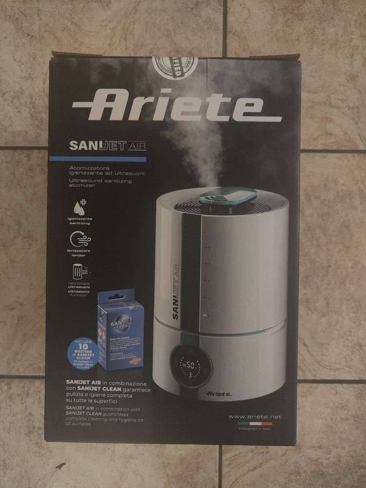 Ariete Sani-Jet Air 2836 Ultrasonic Ambient Sanitizer Rotex Humidifier