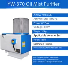 Machine Tool Industry Oil Mist Separator Environmental Protection Machine Filter
