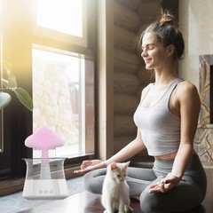 CLOUD RAIN HUMIDIFIER with Soothing Sounds Bedroom Sleep Aid White CJC