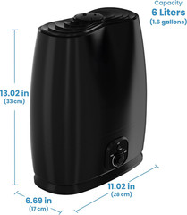 Everlasting Comfort 6L Humidifiers for Bedroom, Quiet 50HR Runtime No-Filter Sup