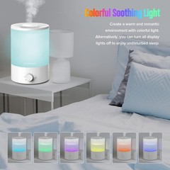 MEGAWISE 3.5L Cool Mist Humidifier – Ultra-Quiet Top-Fill Essential Oil