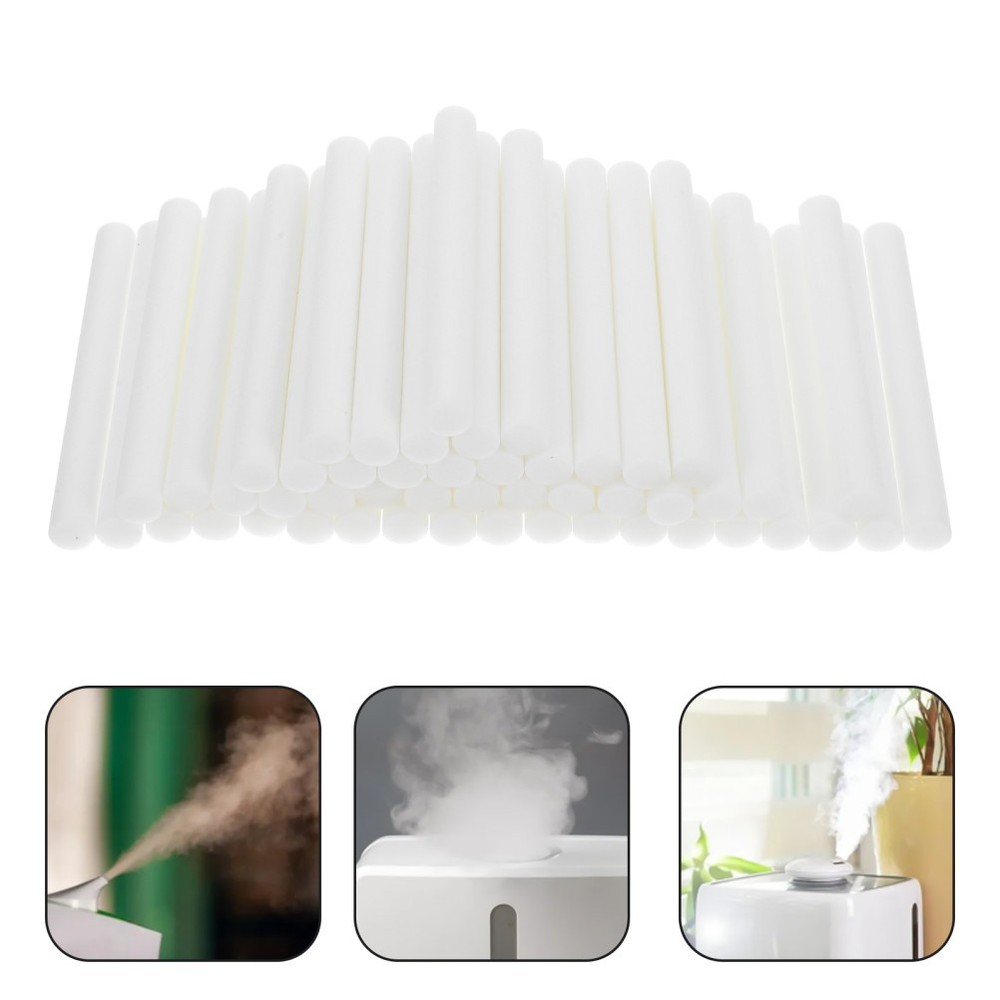 50Pcs Reusable Cotton Filter Sticks for Perfume Diffuser White Fiber Cotton