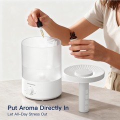 MEGAWISE 2 pack 3.5L Ultrasonic Cool Mist Humidifier Top Fill Essential Oil