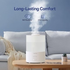 Raydrop Humidifiers for Bedroom, 3.0L Cool Mist Humidifiers for Large Room & Hom