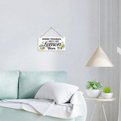 Funny Lemon Sign, Summer Farmhouse Home Kitchen Desk Shelf Decor, Farmhouse Coff