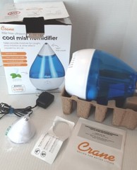 Crane Humidifier Ultrasonic Air Cool Mist EE5302 15 Hour Medium Sized Room