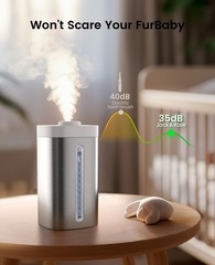Jack & Rose Stainless Steel Humidifier, Easy Clean, Dishwasher Safe, Cool Mist