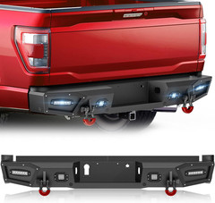 for F150 Pickup Truck Rear Bumper Compatible with 2021 2022 2023 2024 Ford F-150
