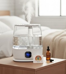 Tasigok Ultrasonic Warm/Cool Mist Humidifier Aromatherapy Digital Display Timer