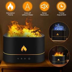 250ml LED Flame Essential Oil Diffuser Aroma Air Humidifier Bedroom Aromatherapy