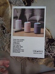 USB Ultrasonic Humidifier w/ LED Lights C4-9S 300mL White 5V 2W