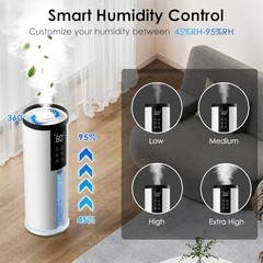 Humidifiers for Bedroom – 2.11Gal (8L) Quiet Top Fill Cool & Warm Mist
