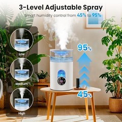Humidifiers for Bedroom Large Room Home – 6L Quiet Top Fill Cool & Warm Mist