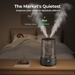 Humidificador 3.6L niebla fria dormitorio grande oficina 34H llenado superior