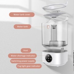 Air Humidifier Double Nozzle 3L Humidity Monitoring Display USB Aroma Diffuser