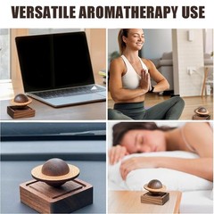 Ouliget Wood Essential Oil Diffuser,Planet Walnut Aroma Planet