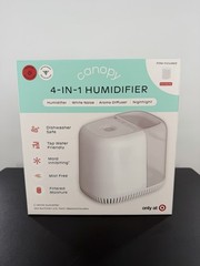 Canopy Humidifier 4-in-1 Aroma Diffuser Mold Inhibiting Dishwash Safe WHITE