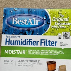 Best Air E2R Floor Humidifier Wick Filter BestAir 078757006200 New