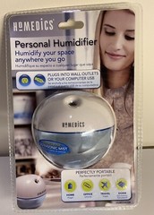 Homedics Portable Ultrasonic Personal Humidifier – Runs Max 4 Hours NEW HUM-CM10