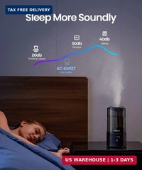 ROSEKM Humidifiers for Bedroom, 2.0L Cool Mist Humidifier for Home Plant and Bab