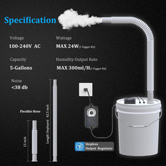 19L Large DIY Humidifier Kit – for Plants, Mushrooms, Grow Tents, Terrarium | Tu