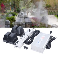 12-Head 110V Ultrasonic Mist Maker Kit Pond Fogger Mister Machine with2 Buoy NEW