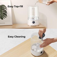 Cool Mist Humidifier 3.6L Top-Fill, Quiet 23dB, Baby & Plant Diffuser, BPA Free