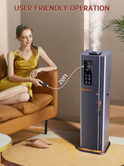 2.64Gal Humidifiers for Bedroom Large Room, Warm and Cool Mist up to 500Ft², Amb