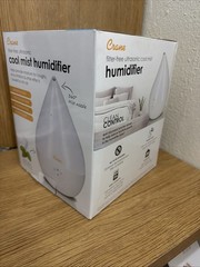 Crane EE-5302W Droplet Ultrasonic Cool Mist Humidifier White Whisper Quiet