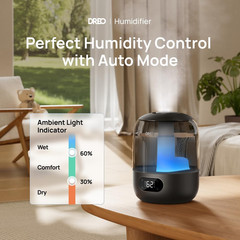 Humidifiers for Bedroom, 3L Top Fill 30H & 26Db Quiet Runtime for Large Room, Co