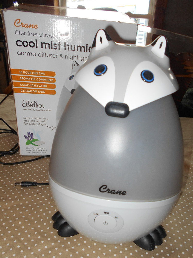 Crane Fox Ultrasonic Cool Mist Humidifier Infant Baby Child Aroma DIffuser Night