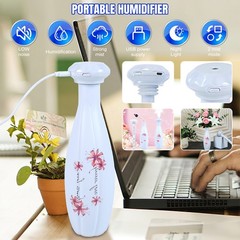 380ml Portable USB LED Mini Car Home Humidifier Dual Mist Quiet with Night Light