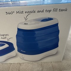Crane Cool Mist Collapsible Humidifier 1 Gallon Tank New W/ Top Fill Tank