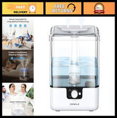 Cool Mist Humidifier 6L for Bedroom & Nursery, 50H Quiet Top Fill, Nightlight &