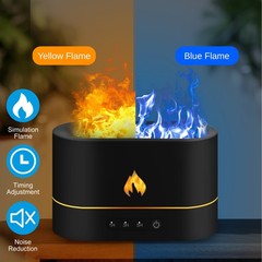 250ml USB Air Humidifier Essential Oil Aroma Diffuser 3D Flame Mist Home Decor z