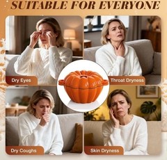 Wood Stove Steamer, Cast Iron Fireplace Humidifier, 2.4 Quart Capacity, Pumpkin
