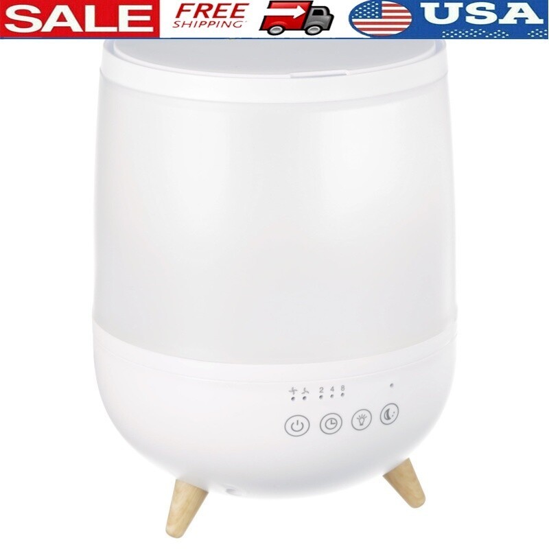 Ultrasonic Humidifier Diffuser Cool Mist Filter-Free Aromatherapy Night Light
