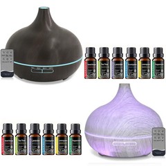 2PCS Aroma Diffuser Humidifier With 12x33oz Essential Oils Colorful LED & Remote