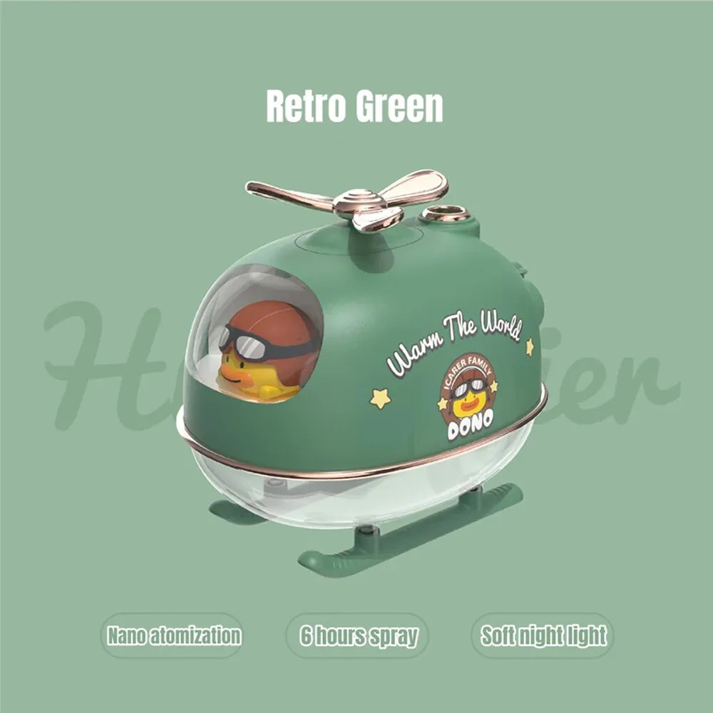 Cute Cartoon Helicopter Aroma Air Humidifier USB Electric Essential Oil Diffuser