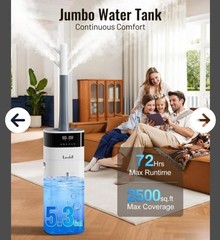 5.3Gal 20L Cool & Warm Mist Humidifier Large Room up to 2500 sq ft Remote